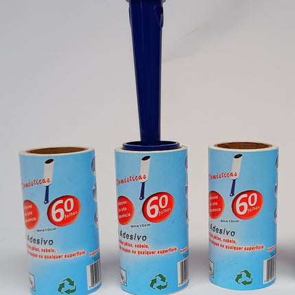Combo Forro Térmico p/ Tábua de Passar + Rolinho Adesivo Tira Pelos 60 Folhas c/ 2 Refis